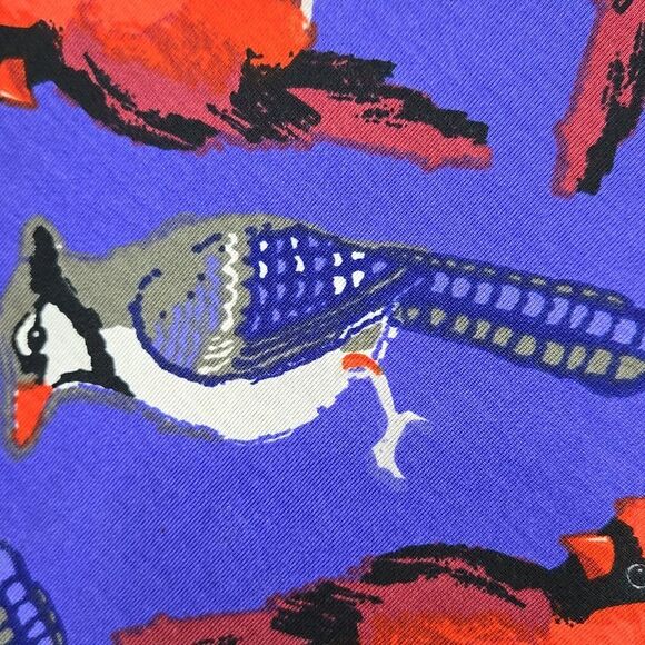 LuLaRoe NEW Red Cardinal Blue Jay Julia Purple Sheath Pencil Dress Bird Print - Picture 5 of 9